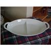 stone, china, white, heavy divided veg. dish #1162608