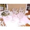 Stemware, tall, etched (6) ; 6" tall #1162701