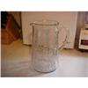 Crackle glass water pitcher, clear glass;  #1162707