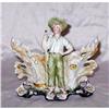 Art Nouveau Bisque Vase - Boy with staff #1162789