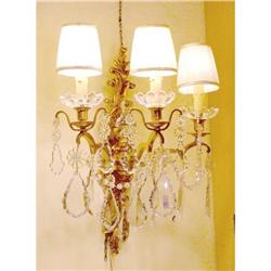 Bronze and Bohemia  crystal sconces #1184854