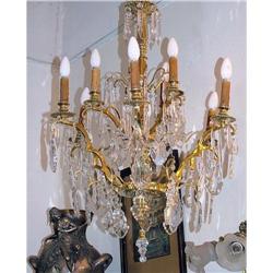 Fine French Bronze  crystal chandelier 9L #1184867