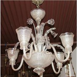 5 Lights rare Murano chandelier  #1184873