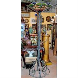 Art Nouveau Stained glass Floor lamp  iron #1184902