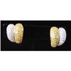 Gold Earrings with White and Yellow Diamonds #1185042
