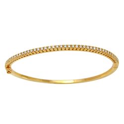 0.84 CTW Diamond Bangle 14K Yellow Gold - REF-92W2H