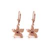 Image 1 : Genuine 0.20 CTW Ruby Earrings 14KT Rose Gold - REF-66Y5F