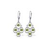 Image 1 : Genuine 2.4 ctw Peridot Earrings 14KT White Gold - REF-54X9M