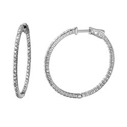 1.97 CTW Diamond Earrings 14K White Gold - REF-171W3H