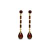 Image 1 : Genuine 8.6 ctw Garnet Earrings 14KT Yellow Gold - REF-43K3V