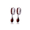 Image 1 : Genuine 4.3 ctw Garnet Earrings 14KT White Gold - REF-53W8Y