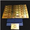 Image 1 : CANADA $100 GOLD FOIL BANK NOTES w/ Certificate