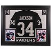 Image 1 : Bo Jackson Signed 35x43 Custom Framed Jersey (Beckett COA)