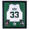 Image 1 : Larry Bird Signed 32x35 Custom Framed Jersey (Beckett COA)