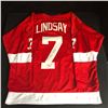 Image 1 : TED LINDSEY SIGNED DETOIT RED WINGS JERSEY ( GLOBAL COA)