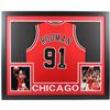 Image 1 : Dennis Rodman Signed 35x43 Custom Framed Jersey (Beckett COA)