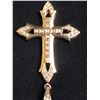 Image 2 : 14 KT GOLD CROSS 3" X 2" w/ Approx 2 Karats of Full Cut Diamonds (.10-.20 each)