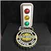 Image 1 : HARLEY DAVIDSON LARGE TIN SIGNE AND LIGHT UP TRAFFIC LIGHT LOT