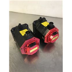 (2) FANUC A06B-0075-B604#S000 AC SERVO MOTOR