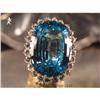 Image 1 : RHJ Brilliant  Lite Blue Cubic Zirconium Ring #1124436