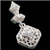 Image 1 : PLATINUM FILIGREE PENDANT  DIAMONDS #1124615