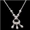 Image 1 : 14k DIAMOND CHANDELIER NECKLACE  #1124619