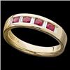 Image 1 : 14k RUBY  DIAMOND WEDDING BAND  #1124624