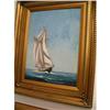 Image 1 : Vintage Sailing Vessel Ship Painting Signed #1124907