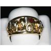 Image 1 : Estate Ruby Diamond Sapphire Elephant Ring 18kt#1125043