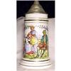 Image 1 : German Porcelain, Lidded Beer Stein with Risque#1125493