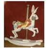 Image 1 : 52"x48" Wood Carousel Rabbit on Rockers #1131931