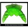 Image 1 : 2 CZECH DECO VANITY TRAY GREEN BUTTERFLY #1132446