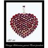 Image 1 : LARGE VINTAGE BOHEMIAN GARNET HEART PENDANT #1132531