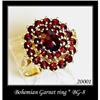 Image 1 : VINTAGE BOHEMIAN GARNET RING BG-008 #1132535