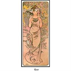 MUCHA ART NOUVEAU POSTER "ROSE" #1132579