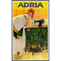 SEWING MACHINE ADVERTISEMENT POSTER "ADRIA" #1132590