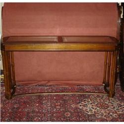 Exceptional Mahogany Sofa Table w/ Beveled #1132742