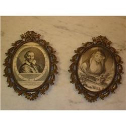 Victorian Couple with Metal Frames,Antique #1132757