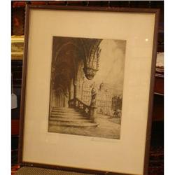 Wonderful Etching of "Brussels", Penciled #1132766