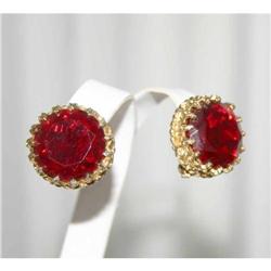  Signed Hattie Carnegie Rhinestone Earrings #1132834
