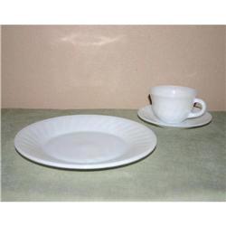 Vintage Fire-King Swirl Glass Dinnerware #1132842