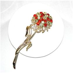Signed Vintage Coro Rhinestone Brooch #1132861