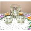 Vintage  Crystal Pillar Optic Glass Egg Cups #1132873
