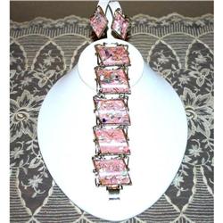Rare PAM Confetti Lucite Bracelet/Earrings #1132880