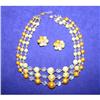 Butterscotch Beaded Necklace & Earrings Set #1132884