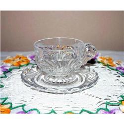 Set of 9 Caprice Crystal Cup & Saucer Sets #1132902