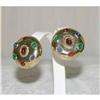 Vintage Signed Ciner Glass Cabochon Earrings #1132909