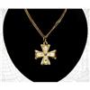 Image 1 : Signed Carolee Rhinestone Cross Necklace #1132910