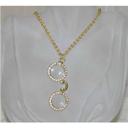 Signed Carolee Rhinestone Magnifier Necklace #1132926