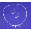 Elegant Baguette Rhinestone Necklace & Earrings#1132947
